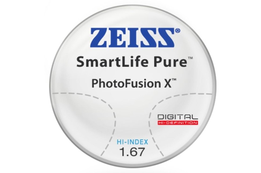 Lenses ZEISS | Zeiss Zeiss® Smartlife Pure - Photofusion X® - Hi-Index 1.67 Progressive Lenses