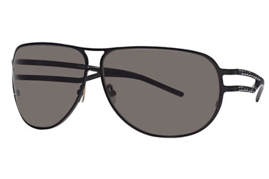 Sunglasses Vera Wang | Vera Wang Runway 5 Sunglasses Black Satin W/Grey Lenses - (/Gry)