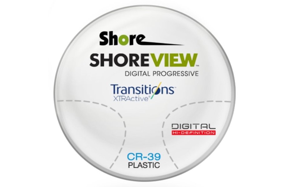 Lenses Shore Lens | Shore Lens Shoreview Digital - Transitions Xtractive® - Cr-39 Plastic - Progressive Lenses