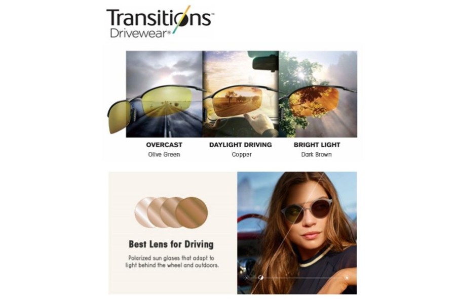 Lenses Younger Optics | Younger Optics Transitions Drivewear® - Polarized Photochromic - Polycarbonate Lenses Olive/Copper/Brown