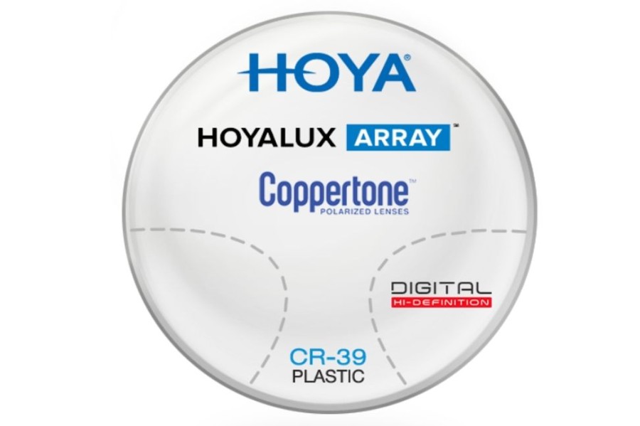 Lenses Hoya | Hoya Hoyalux Array 2 - Coppertone® Polarized - Cr-39 Plastic - Progressive Lenses