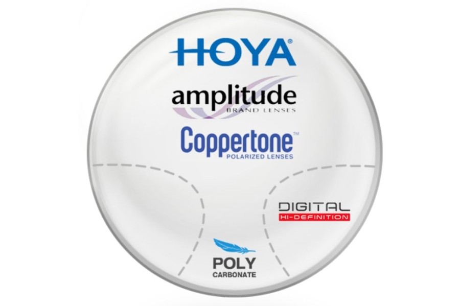 Lenses Hoya | Hoya Hoya Amplitude Bks - Coppertone® Polarized (Grey/Brown/Green) - Polycarbonate - Progressive Lenses