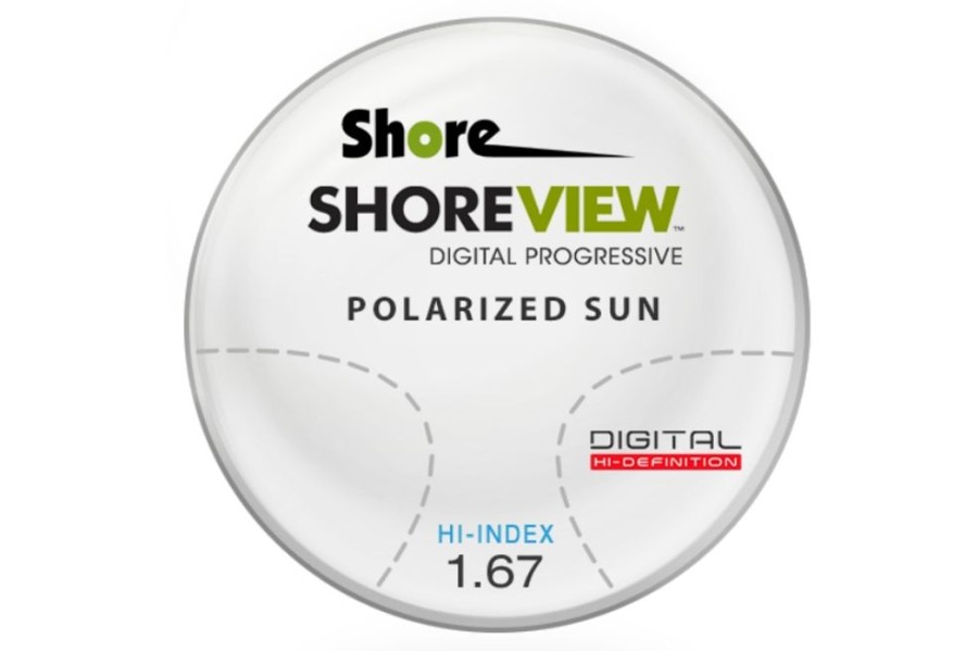 Lenses Shore Lens | Shore Lens Shoreview Digital High Index 1.67 Thin Polarized (Grey Or ) Progressive Lenses