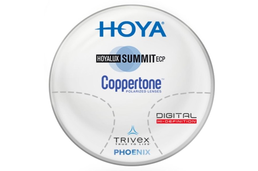 Lenses Hoya | Hoya Hoyalux Summit Ecp Bks - Coppertone® Polarized - Phoenix® Trivex - Progressive Lenses