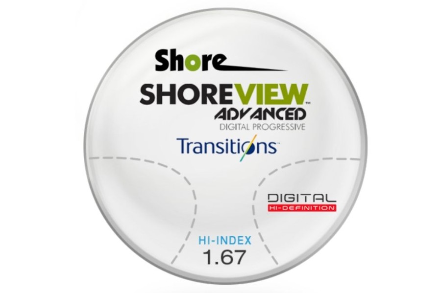 Lenses Shore Lens | Shore Lens Shoreview Digital Advanced - Transitions Signature® - Hi-Index 1.67 - Progressive Lenses