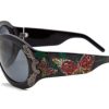 Sunglasses Christian Audigier | Christian Audigier Cas409 Butterfly Garden Sunglasses Black W/ Lenses - (/Grey)