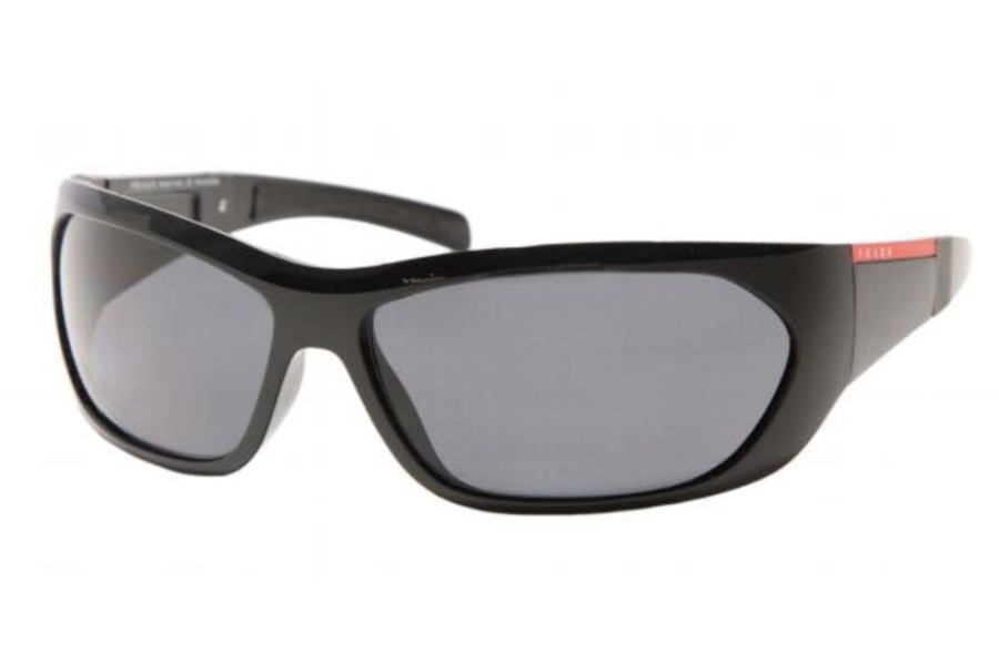 Sunglasses Prada Sport | Prada Sport Ps 04Hs Sunglasses 7Ov3M1 Gloss Black W/Grey Gradient Lenses