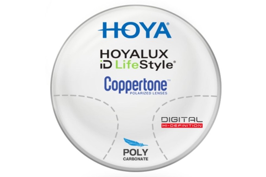 Lenses Hoya | Hoya Hoyalux Id Lifestyle 3 - Coppertone® Polarized - Polycarbonate - Progressive Lenses