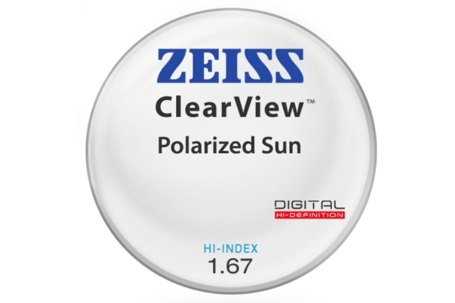 Lenses ZEISS | Zeiss Zeiss Clearview - Polarized - Hi-Index 1.67 - Single Vision Lenses