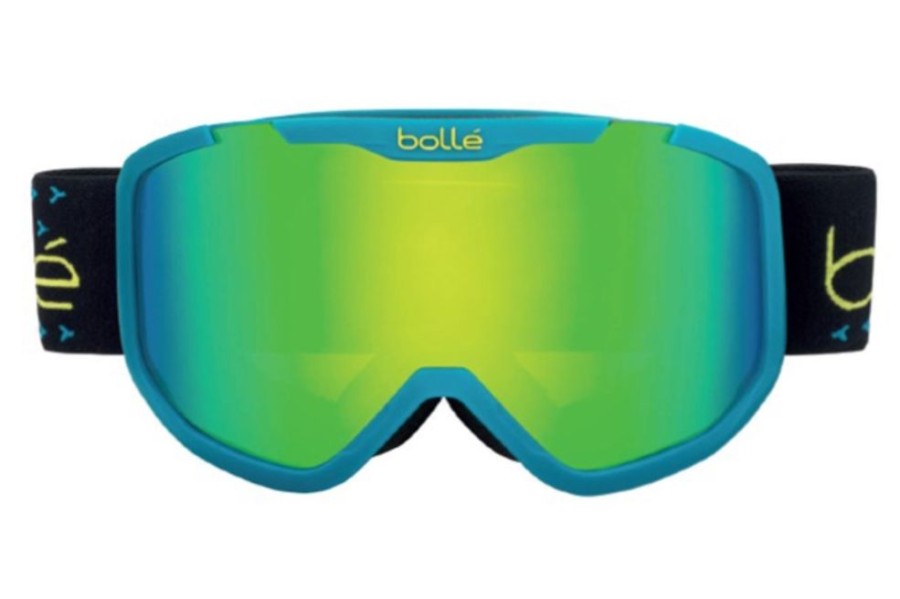 Goggles Bolle | Bolle Rocket Plus Goggles 21776 Matte Blue & Black/Green Emerald