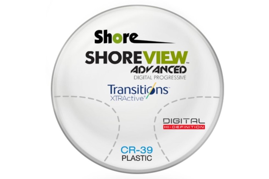 Lenses Shore Lens | Shore Lens Shoreview Digital Advanced - Transitions Xtractive® - Cr-39 Plastic - Progressive Lenses