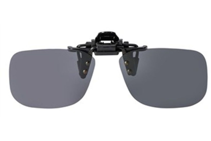 Sunglasses Hilco Leader Clip-ons | Hilco Leader Clip-Ons Flip-Up Narrow Rectangle Kids Sunglasses 160148000 Gray Polarized