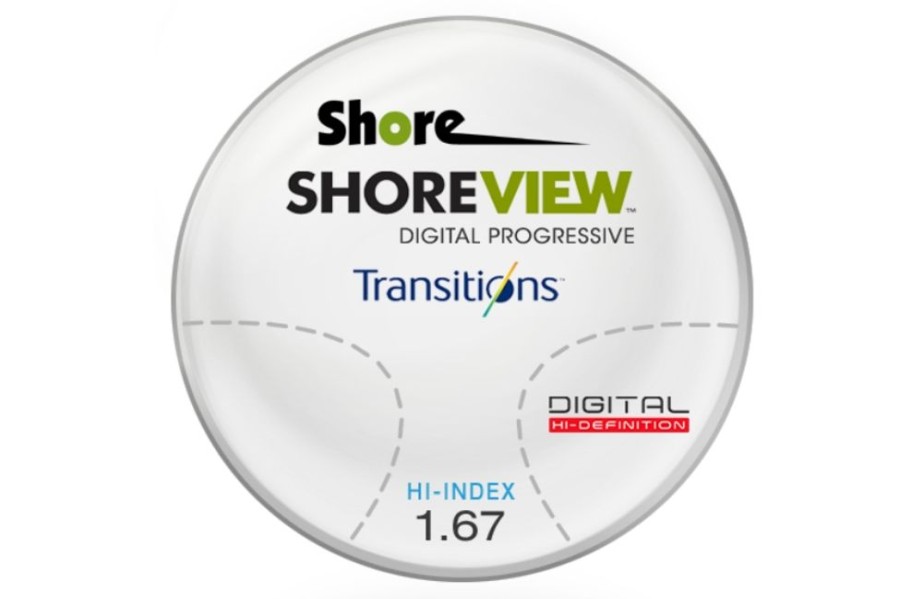 Lenses Shore Lens | Shore Lens Shoreview Digital - Transitions Signature® - Hi-Index 1.67 - Progressive Lenses