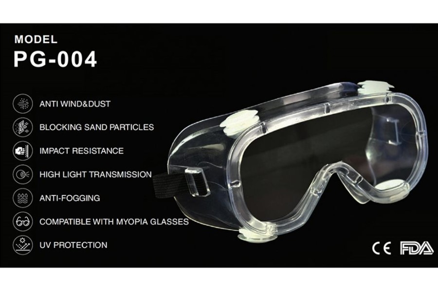 Goggles 1 | Match Protective Pg-004 Goggles Clear W/ Black Strap