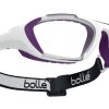 Goggles Bolle | Bolle Baller Strap Goggles 12397 White Purple Strap/Clear Pc Platinum