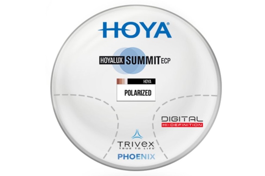 Lenses Hoya | Hoya Hoyalux Summit Ecp Bks - Polarized - Phoenix® Trivex - Progressive Lenses