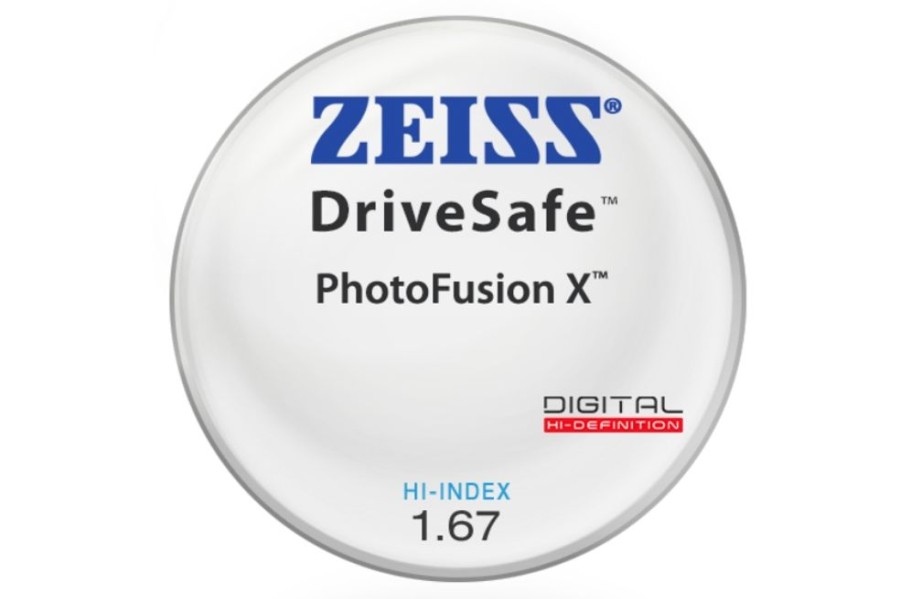 Lenses ZEISS | Zeiss Zeiss Drivesafe With Drivesafe Anti-Glare - Photofusion X - Hi-Index 1.67 - Single Vision Lenses