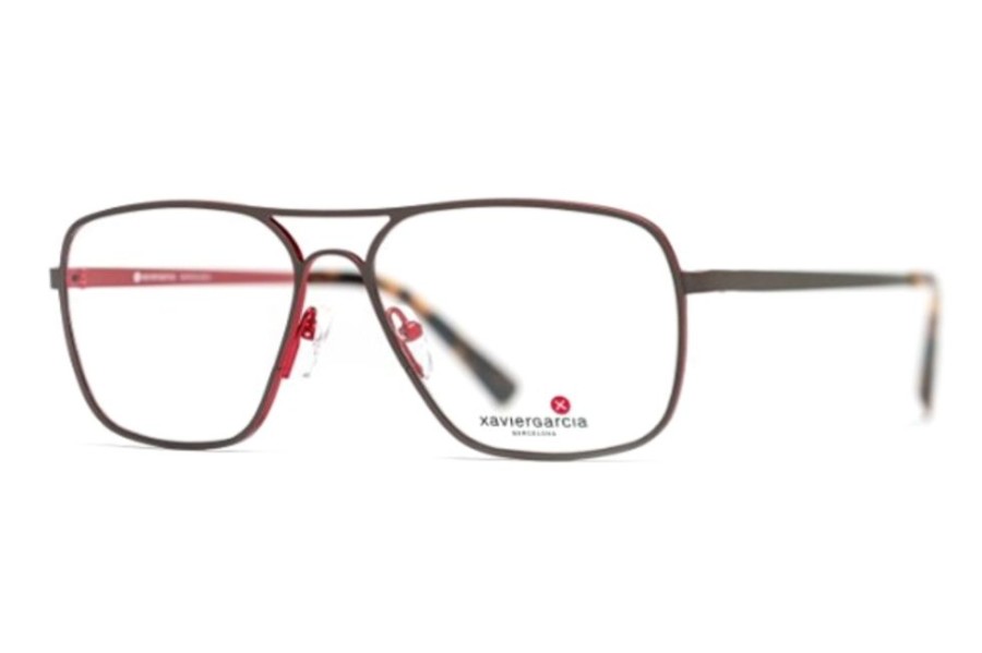 Eyeglasses Xavier Garcia | Xavier Garcia Leal Eyeglasses C2 Anthracite Red