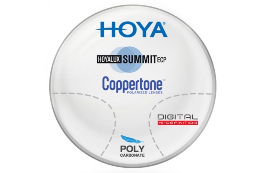 Lenses Hoya | Hoya Hoyalux Summit Ecp Bks - Coppertone® Polarized - Polycarbonate - Progressive Lenses