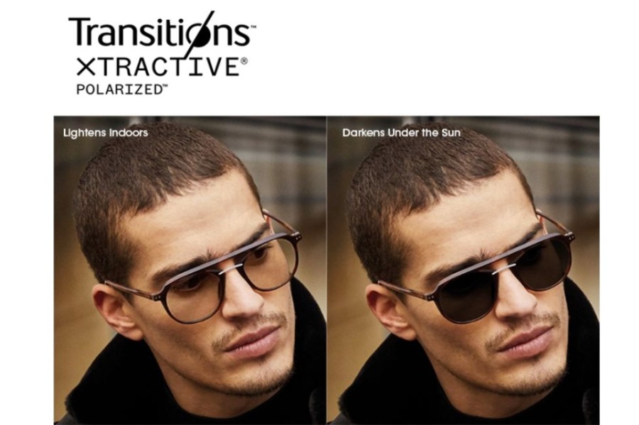 Lenses Essilor | Essilor Transitions® Xtractive® Polarized - Hi-Index 1.67 Lenses Gray