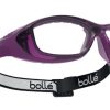 Goggles Bolle | Bolle Swag Strap Goggles 12386 Purple Strap/Clear Pc Platinum