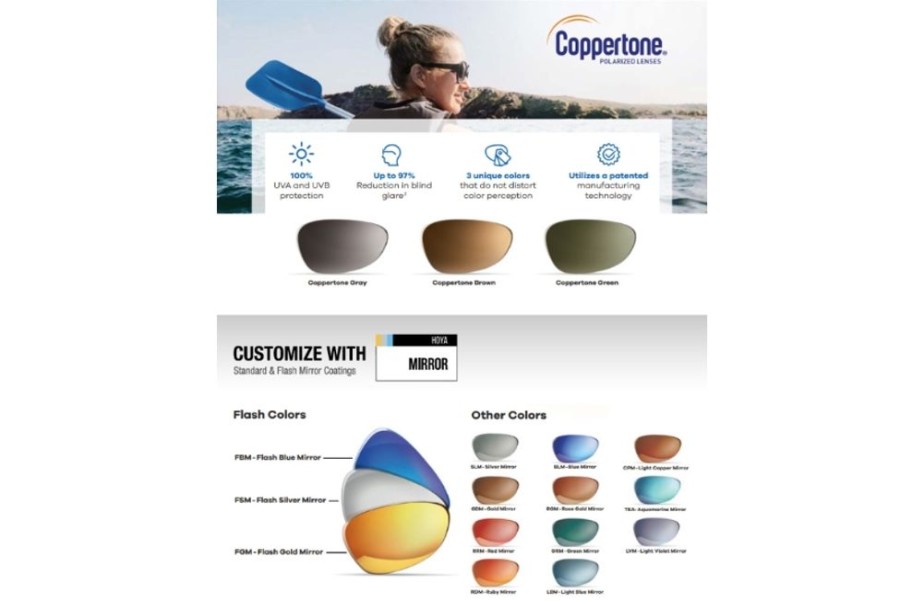 Lenses Hoya | Hoya Hoya Single Vision Iq - Coppertone® Polarized - Phoenix® Trivex - Single Vision Lenses