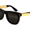 Sunglasses Super | Super Ciccio Francis 195 Sunglasses 195-3B028100 Black And Gold