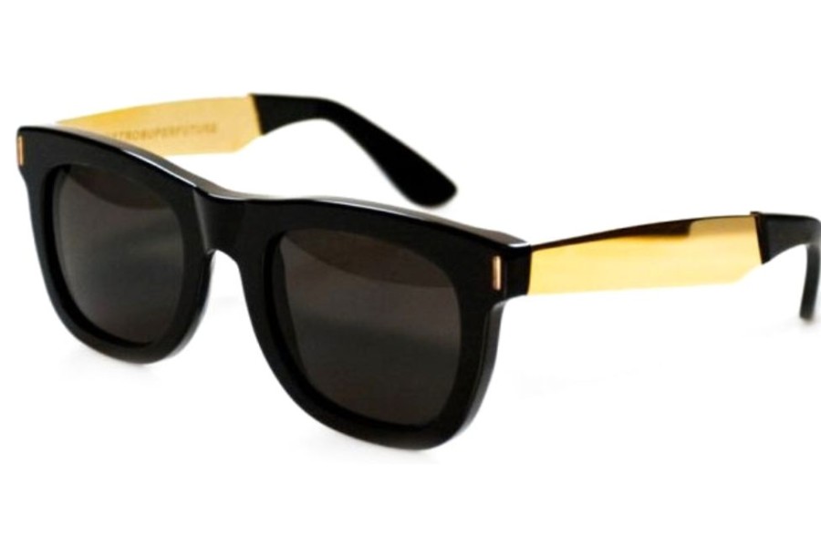 Sunglasses Super | Super Ciccio Francis 195 Sunglasses 195-3B028100 Black And Gold