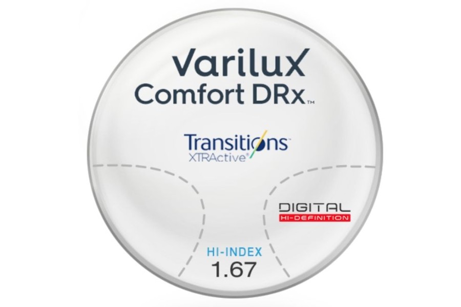 Lenses Varilux | Varilux Varilux Comfort® Drx - Transitions Xtractive® - Hi-Index 1.67 - Progressive Lenses