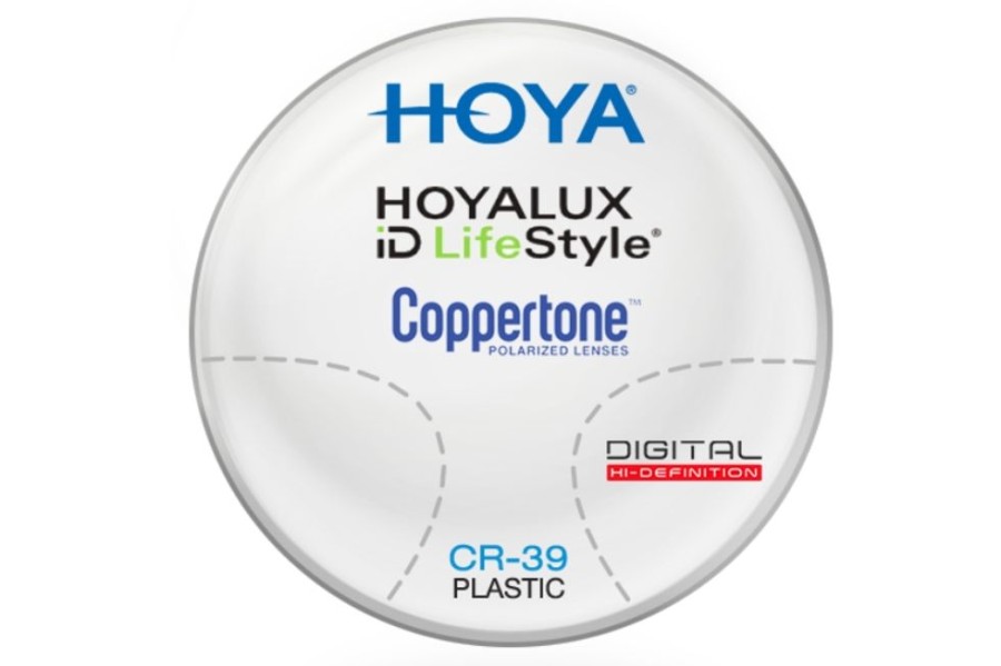 Lenses Hoya | Hoya Hoyalux Id Lifestyle 3 - Coppertone® Polarized - Cr-39 Plastic - Progressive Lenses