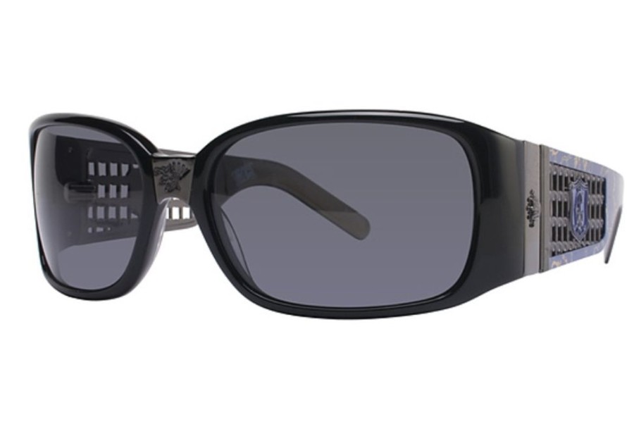 Sunglasses Christian Audigier | Christian Audigier Cas408 C.A. Chain Sunglasses Black W/ Lenses - (/Grey)