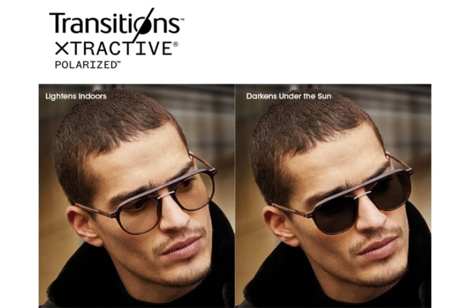 Lenses Essilor | Essilor Transitions® Xtractive® Polarized - Polycarbonate Lenses Gray