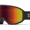 Goggles Smith Optics | Smith Optics Reason Otg Low Bridge Fit Goggles 02Qj-C1 Black / Red Sol-X Mirror