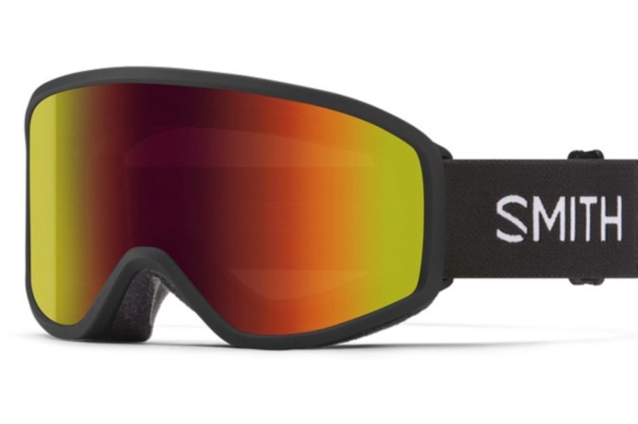 Goggles Smith Optics | Smith Optics Reason Otg Low Bridge Fit Goggles 02Qj-C1 Black / Red Sol-X Mirror