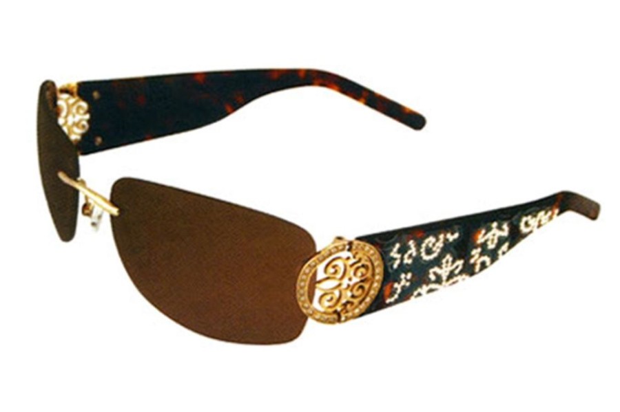 Sunglasses Takumi | Takumi T9760 Sunglasses 10 Gold W/Tortoise And Crystal Swarovski Crystals