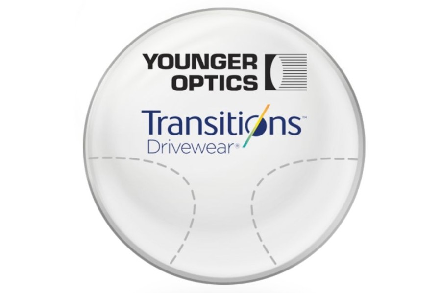 Lenses Younger Optics | Younger Optics Younger Optics Image® - Transitions Drivewear® - Polycarbonate Progressive Lenses Olive/Copper/Brown