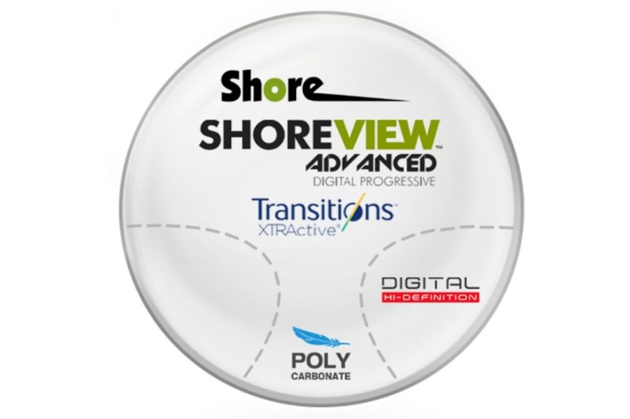 Lenses Shore Lens | Shore Lens Shore Lens Shoreview Digital Advanced - Transitions Xtractive® ( / ) - Polycarbonate - Progressive Lenses