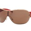 Sunglasses Prada Sport | Prada Sport Ps 53Gs Sunglasses 5Ak/8C1 Gold W/Brown Lenses