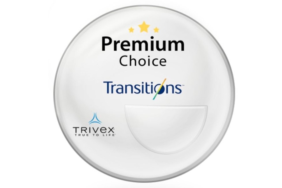 Lenses Premium Choice | Premium Choice Transitions Signature® (Grey/ ) - Trivex - (Flat-Top Ft28) Bifocal Lenses